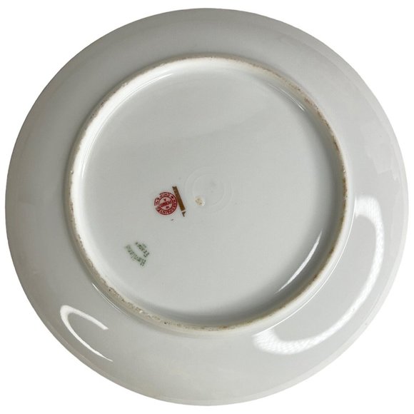 6 Haviland W A Pickard Porcelain Salad Plates Gold Band Black Lines France VTG - Picture 9 of 15